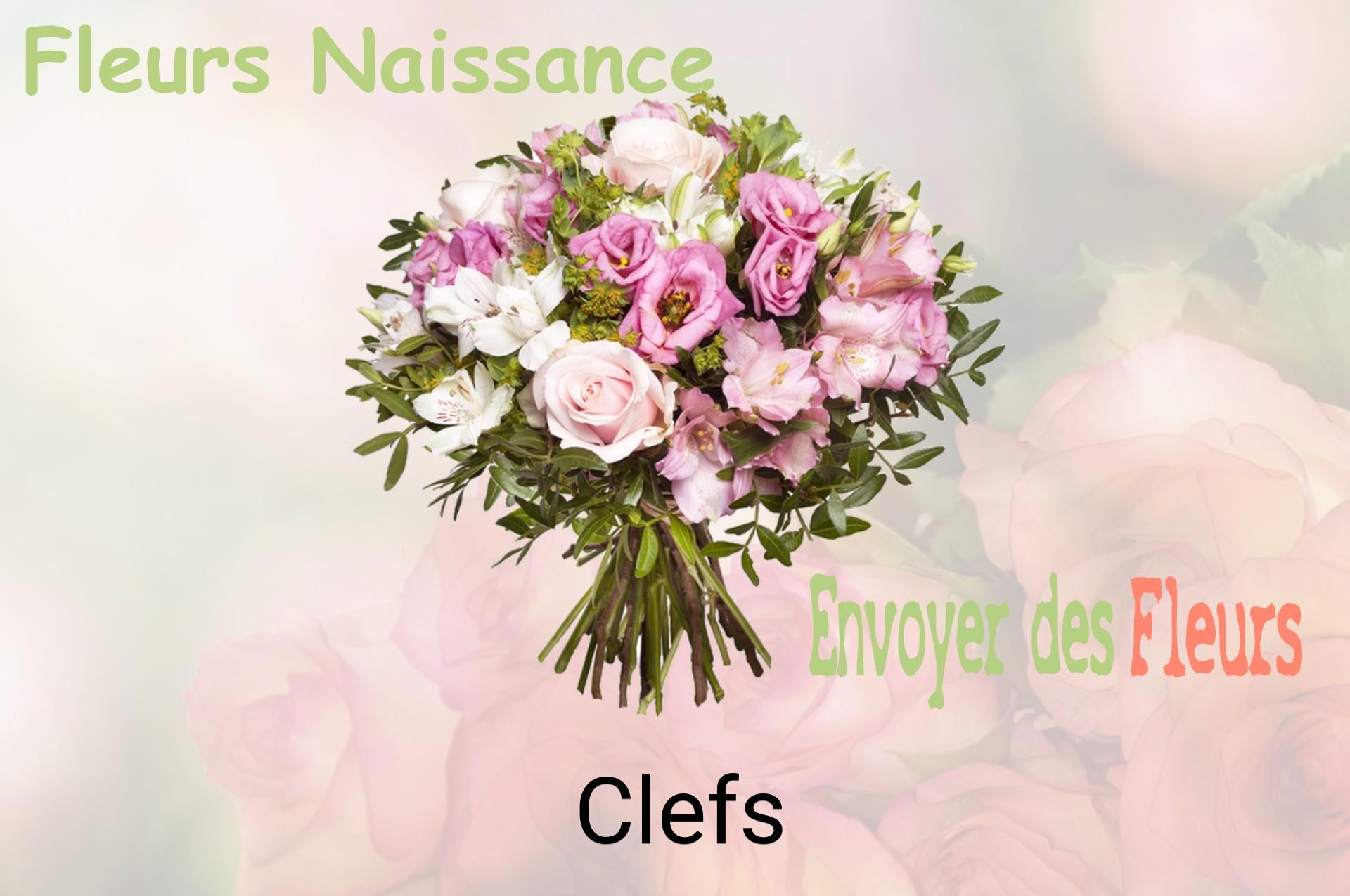 Bouquet de fleurs de naissance livré à Clefs